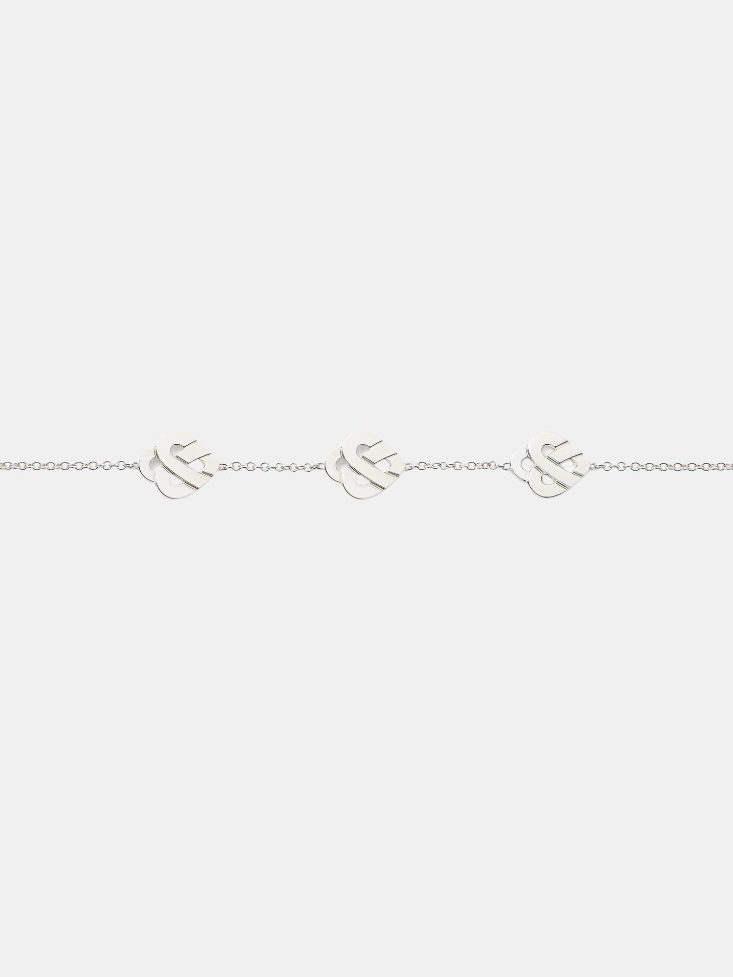 Bracelet Coeur Entrelacé Or blanc 