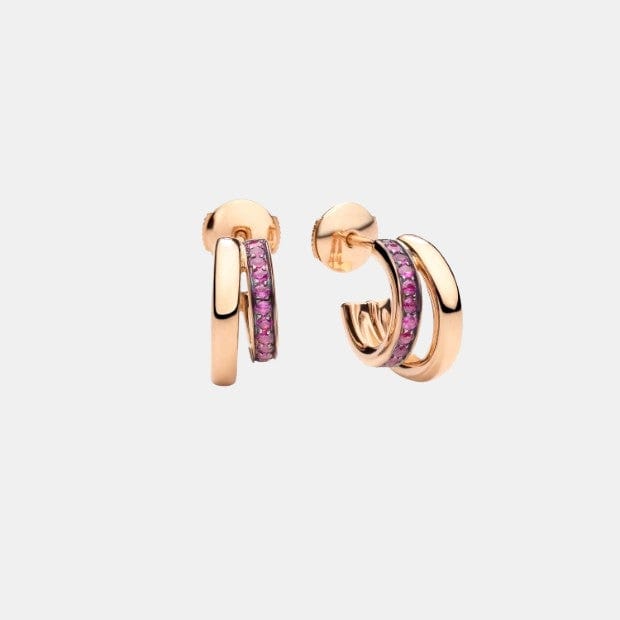 Boucles d'oreilles Pomellato Together Or rose Rubis 0.5ct