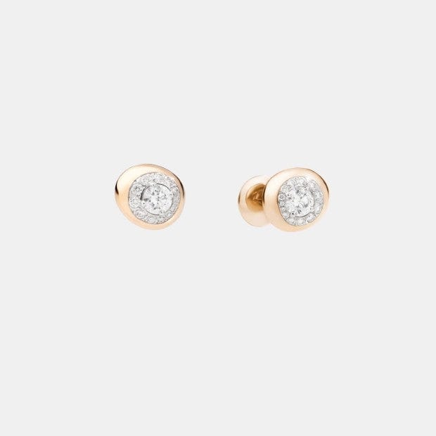 Boucles d'oreilles Nuvola Or rose Diamant