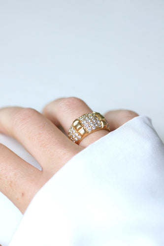 Bague 52 Van Cleef & Arpels - Bague jonc en or jaune et diamants 58 Facettes