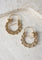 Boucles d'oreilles Boucles d’oreilles créoles savoyardes en or rose et jaune 18k 58 Facettes