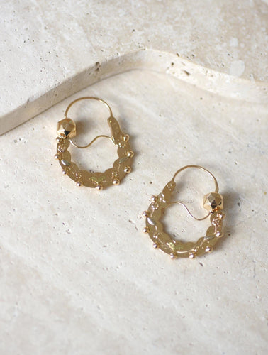 Boucles d'oreilles Boucles d’oreilles créoles savoyardes en or rose et jaune 18k 58 Facettes