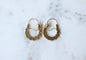 Boucles d'oreilles Boucles d’oreilles créoles savoyardes en or rose et jaune 18k 58 Facettes