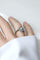 Bague 55.5 Bague marguerite Art Déco en or blanc 18k, perle bouton et diamants 58 Facettes