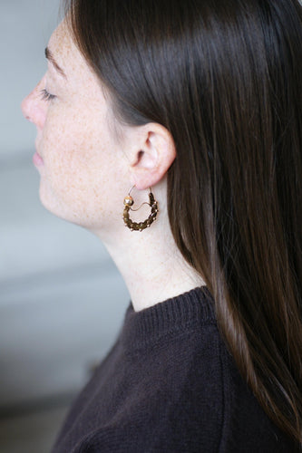 Boucles d'oreilles Boucles d’oreilles créoles savoyardes en or rose et jaune 18k 58 Facettes
