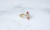 Bague 54 Bague Toi et Moi Belle Époque en or jaune 18k, platine, rubis et diamants 58 Facettes