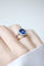Bague 51 Bague Art déco en platine saphir de Ceylan non chauffé et diamants 58 Facettes