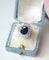 Bague 54 Bague Pompadour Art Déco en or rose 18k et platine, saphir et diamants 58 Facettes
