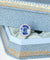 Bague 51 Bague Art déco en platine saphir de Ceylan non chauffé et diamants 58 Facettes
