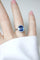 Bague 51 Bague Art déco en platine saphir de Ceylan non chauffé et diamants 58 Facettes