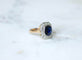 Bague 54 Bague Pompadour Art Déco en or rose 18k et platine, saphir et diamants 58 Facettes
