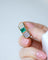Bague 56 Bague vintage - Bague émeraude rectangulaire en or jaune et diamants 58 Facettes