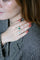 Bague Bague cœur en or jaune 18k, émeraude, diamants et nacre 58 Facettes
