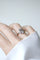 Bague 56.5 Bague Toi et Moi en or jaune 18k et platine, diamants 0,55 ct 58 Facettes