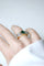 Bague 56 Bague vintage - Bague émeraude rectangulaire en or jaune et diamants 58 Facettes