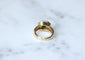 Bague Bague cœur en or jaune 18k, émeraude, diamants et nacre 58 Facettes