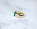 Bague 56 Bague vintage - Bague émeraude rectangulaire en or jaune et diamants 58 Facettes