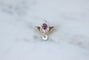 Bague 56 Bague Duchesse Belle Époque en or jaune 18k, platine, rubis et diamants 58 Facettes