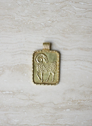 Pendentif Fred - Pendentif zodiaque Bélier en or jaune 18 kt 58 Facettes