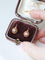 Boucles d'oreilles Boucles d'oreilles dormeuses taille ancienne coussin en or rose et diamants 58 Facettes