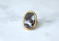 Bague 60.5 Chevalière ancienne - Bague en or jaune 18 kt avec camée sardonyx 58 Facettes