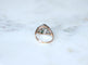 Bague 55 Bague dôme Art déco en or rose et platine, émeraudes et diamants 58 Facettes