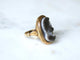 Bague 60.5 Chevalière ancienne - Bague en or jaune 18 kt avec camée sardonyx 58 Facettes