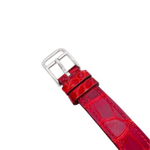 Montre Hermès Cape Cod Tonneau - Montre en acier et diamants sur cuir 58 Facettes 34299
