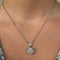 Collier Collier fleur en or blanc 18k, platine et diamants 58 Facettes BO/220123