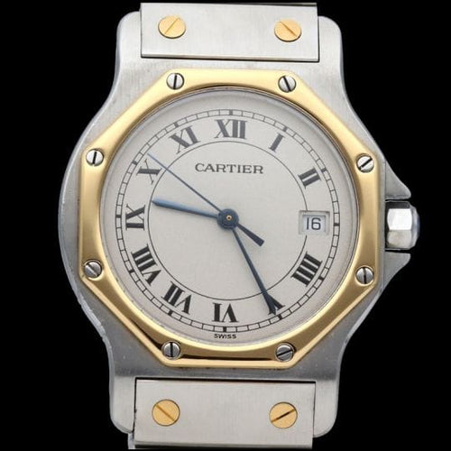 Montre Cartier Montre Santos Ronde Octagon 58 Facettes MT45175