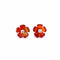 Boucles d'oreilles Boucles d’oreilles fleur en or 18 carats, cornaline et diamants 0,85 ct 58 Facettes