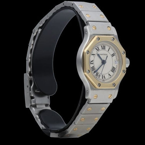 Montre Cartier Montre Santos Ronde Octagon Or Jaune 18K Et Acier 58 Facettes MT45177
