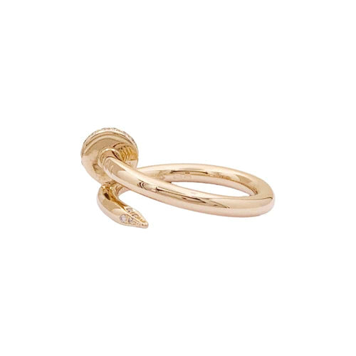 Bague 53 Cartier Juste un Clou - Bague en or rose sertie de diamants 58 Facettes 35025