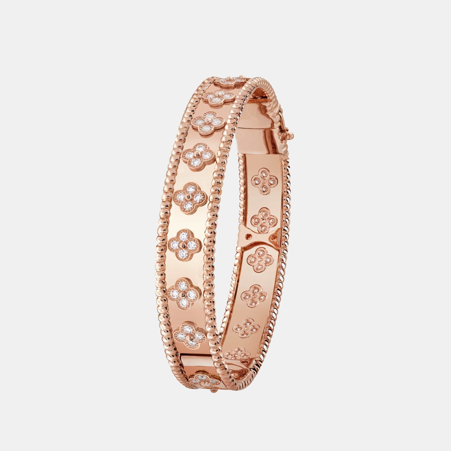 Bracelet Perlée Or rose Diamant 1.78ct