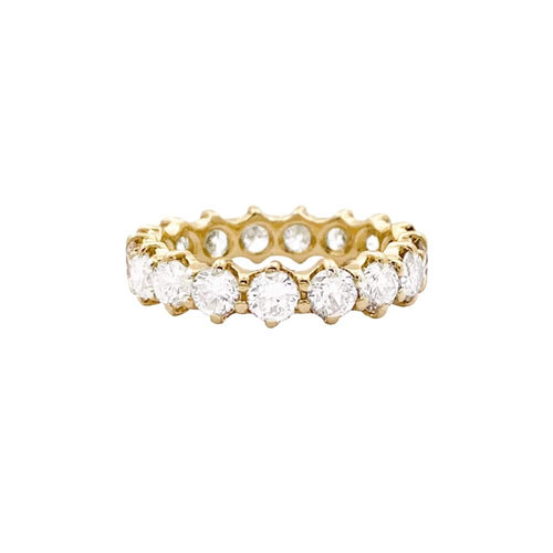 Bague 51 Alliance américaine - Bague en or jaune 750 et diamants 58 Facettes 34861