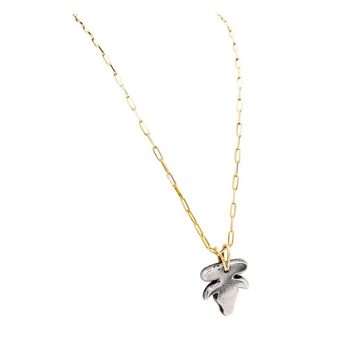 Collier Zolotas - Collier pendentif tête de taureau en argent et or jaune 58 Facettes 35280