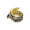 Bague 56 Bague serpent vintage en or jaune, émail et diamants 58 Facettes 35134