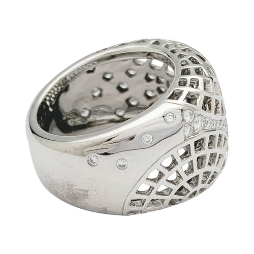 Bague 49 Cartier Nouvelle Vague Paris - Bague en or blanc et diamants 58 Facettes 31803
