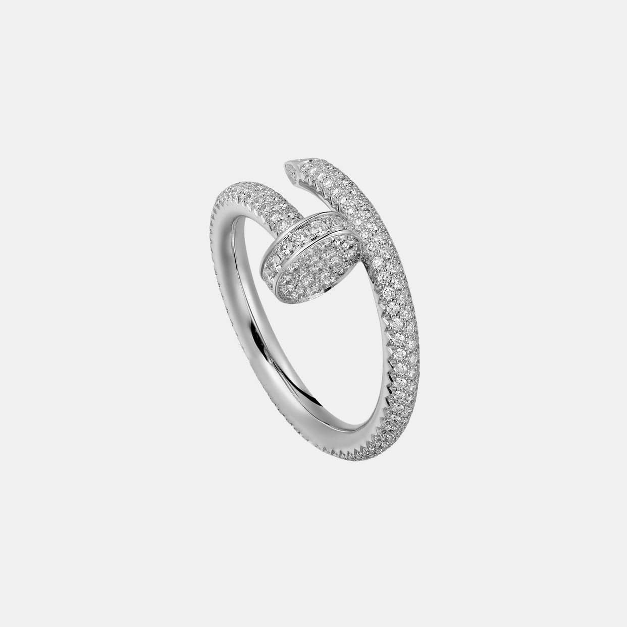 Bague Juste un Clou Or Gris 241 Diamants Pavé