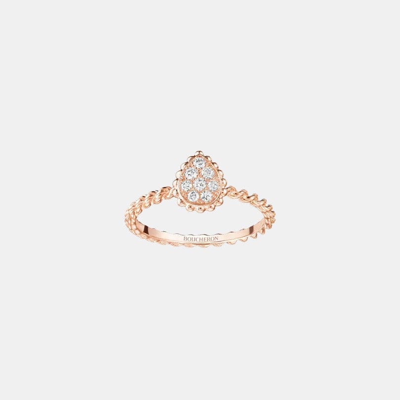 Bague Serpent Bohème XS Motif Or rose Diamant
