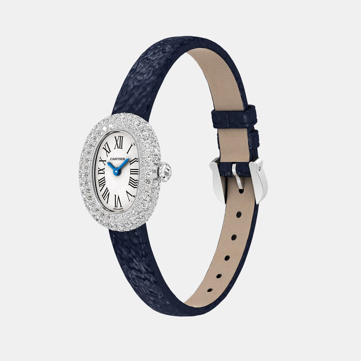 Montre Baignoire Or blanc Diamant