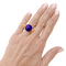 Bague 51 Bague dôme en or jaune 750 avec cabochon de lapis-lazuli 58 Facettes 34694