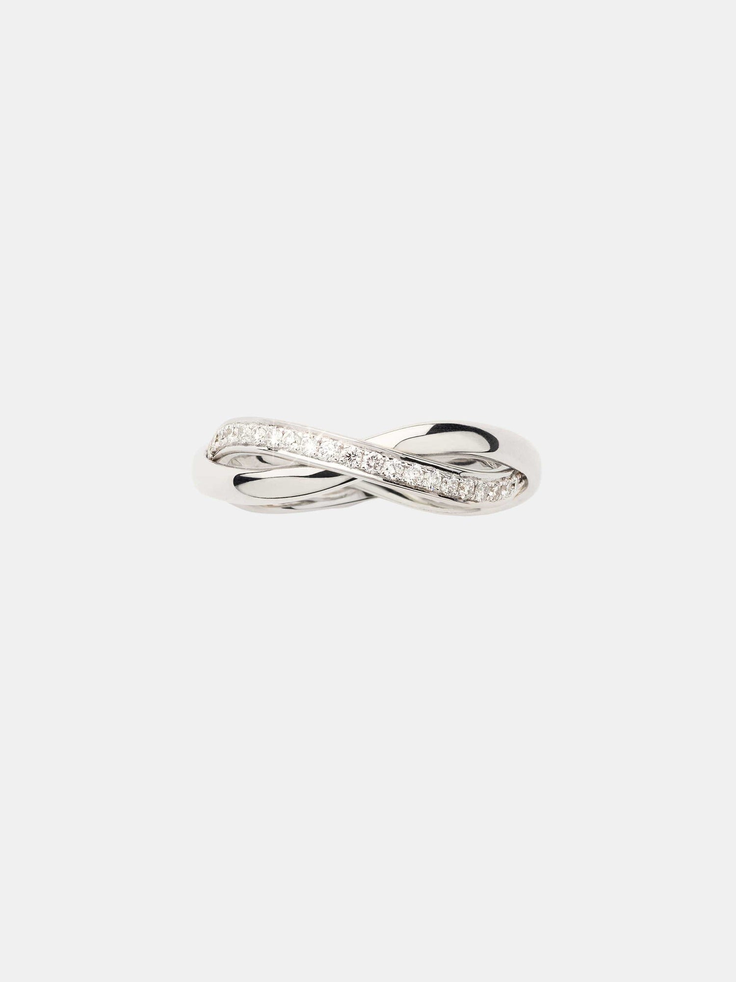 Bague Tresse Or blanc Diamant 0.3ct