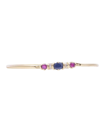 Bracelet Élégance - Bracelet jonc en or jaune 18K rubis, saphir et diamants 58 Facettes BO210210/ELEGANCE