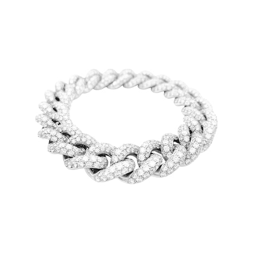 Bracelet Pomellato Catene - Bracelet en or blanc et diamants 58 Facettes 34836
