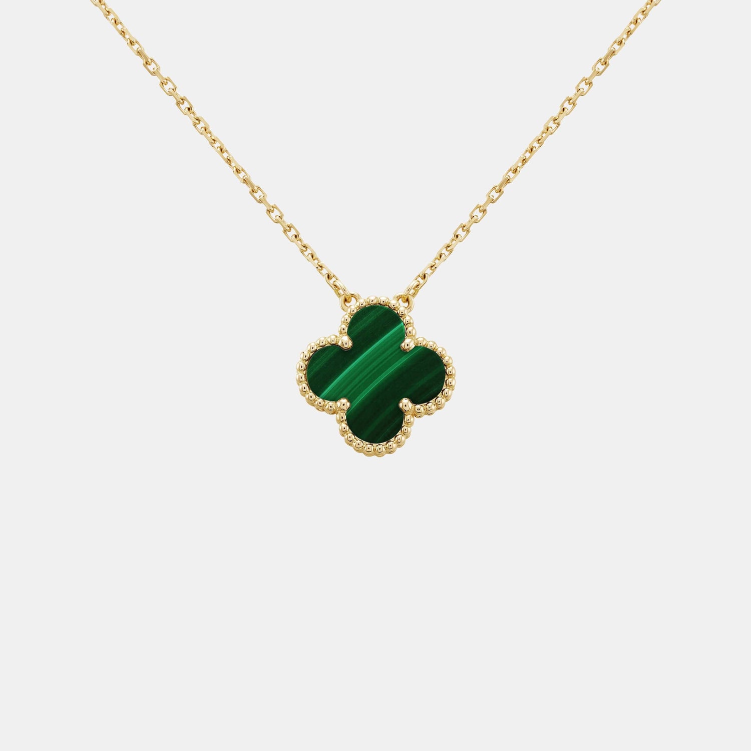 Pendentif Vintage Alhambra Or jaune Malachite 