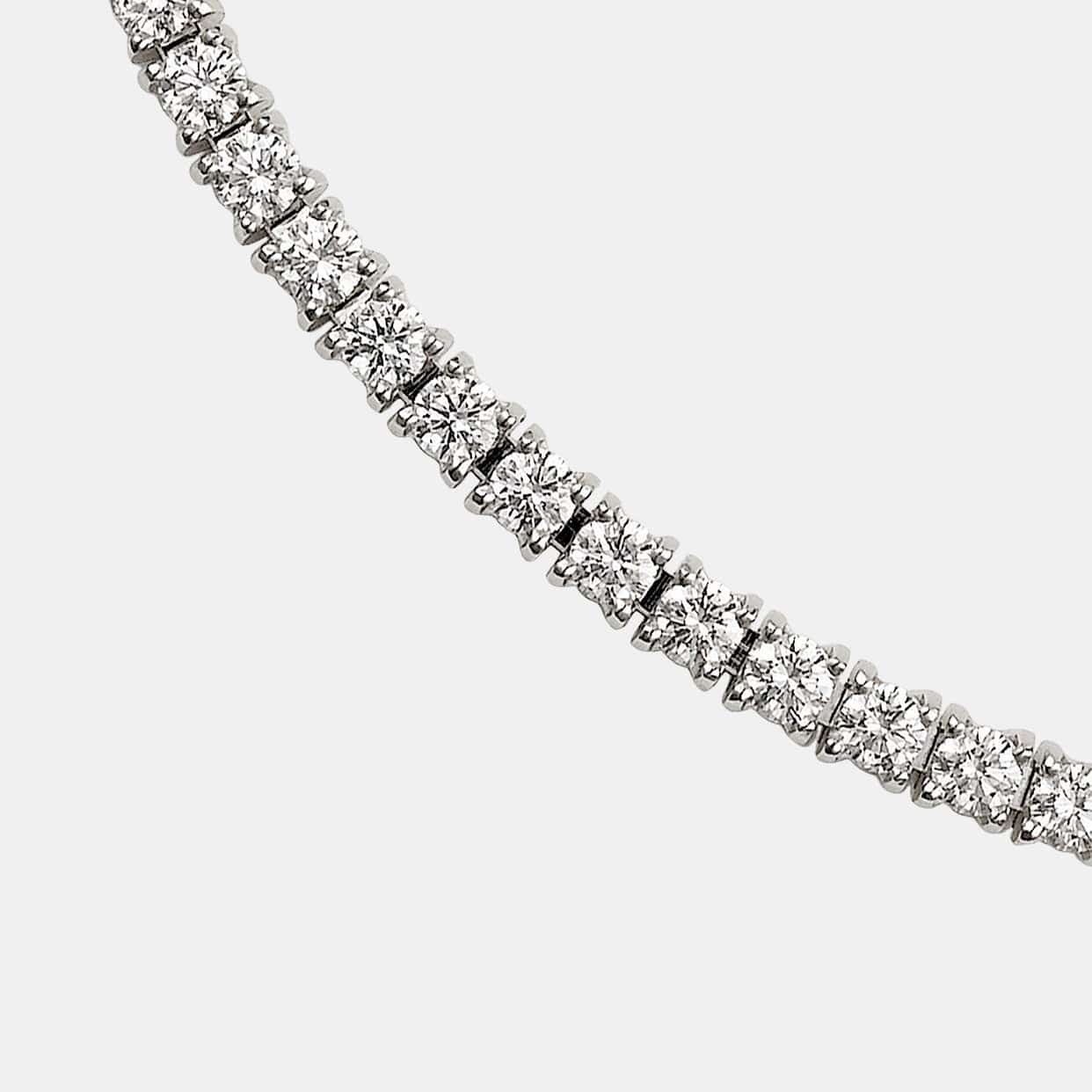 Collier Essential Lines Or blanc Diamant