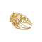 Bague 52 Bague dôme vintage en or jaune 750 avec citrine 58 Facettes 35067
