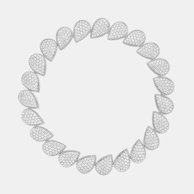Collier Serpent Bohème Or blanc Diamant 28.92ct, 23 motifs.