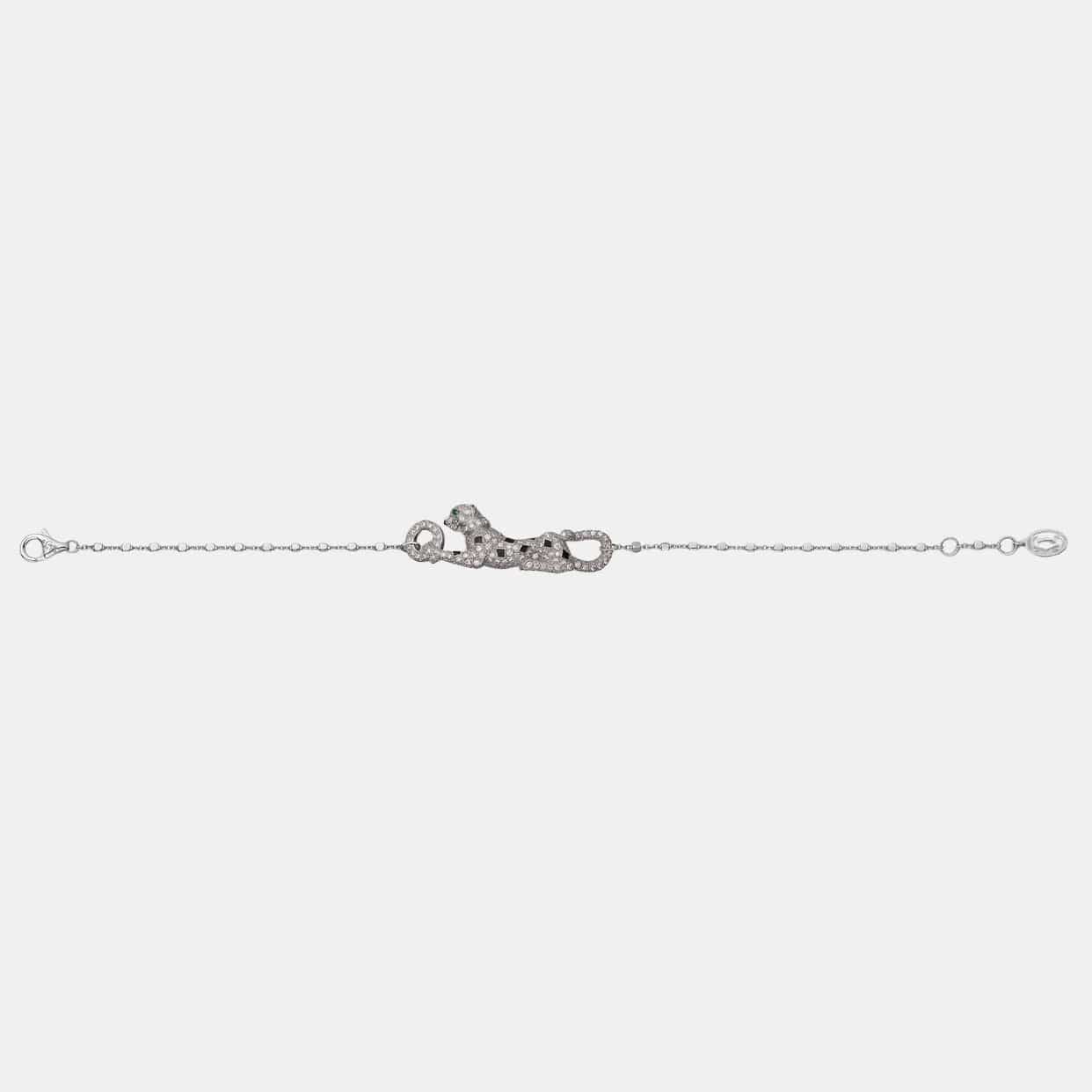 Bracelet Panthère Or blanc Diamant